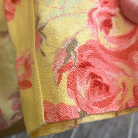 Floral Yellow Women's Blazer Cottagecore grandmacore coastal grandma, size 12 - Picture 8 of 16